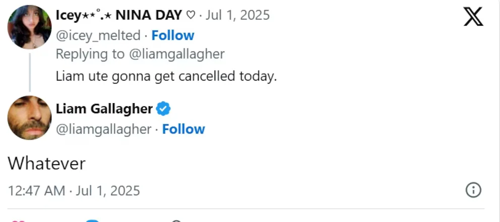 Liam Gallagher desata furia por comentario racista: “Me da igual” 