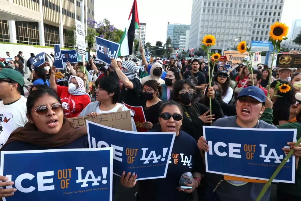 Los Ángeles: Protestas contra ICE toman las calles este 4 de julio