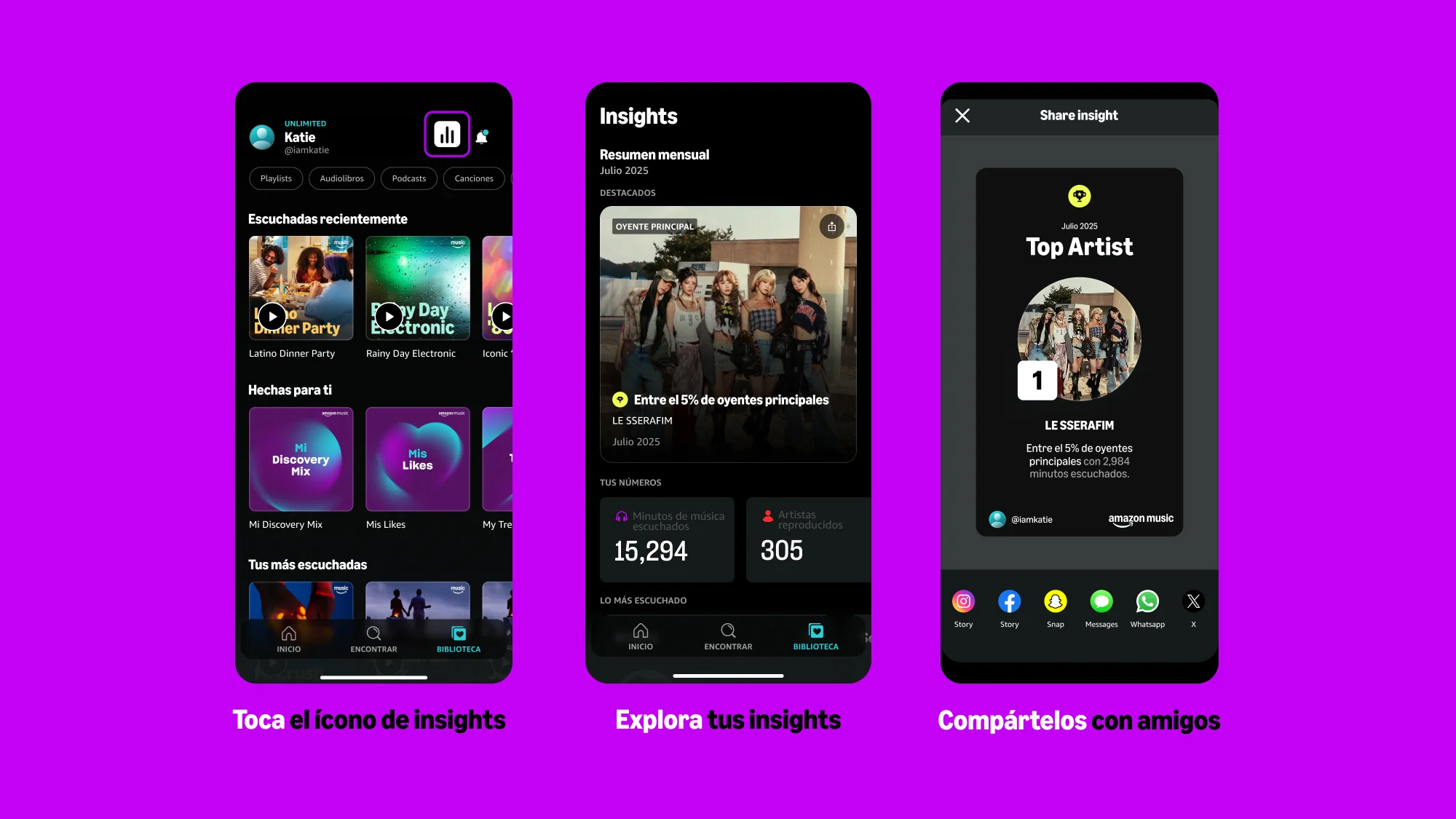 Explora tu experiencia musical personalizada en Amazon Music