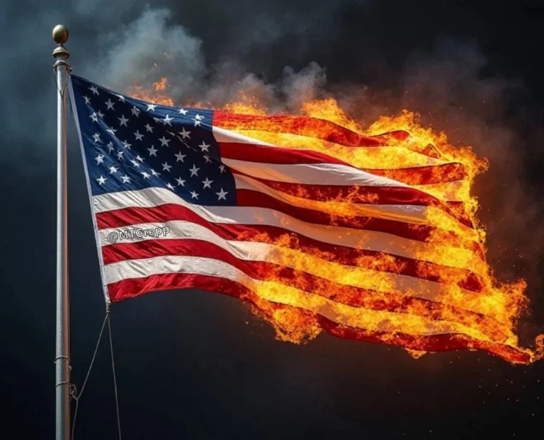 Así Trump quiere hacer delito la quema de banderas