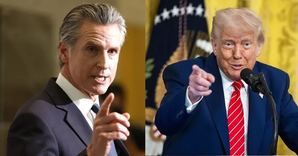 crítica de Newsom contra Trump