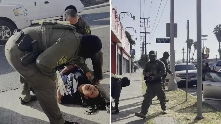 hispana se desmaya ante ICE