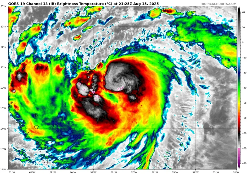 Huracán Erin: qué zonas podrían verse afectadas