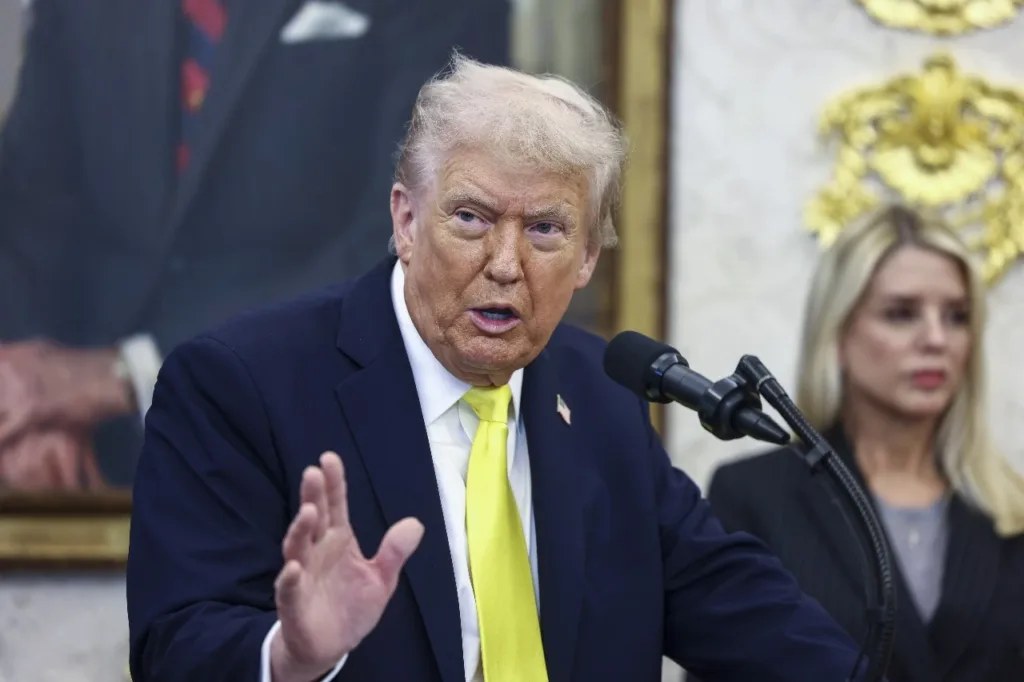 El presidente Donald Trump en la Casa Blanca habla sobre la "guerra" contra el narcotráfico