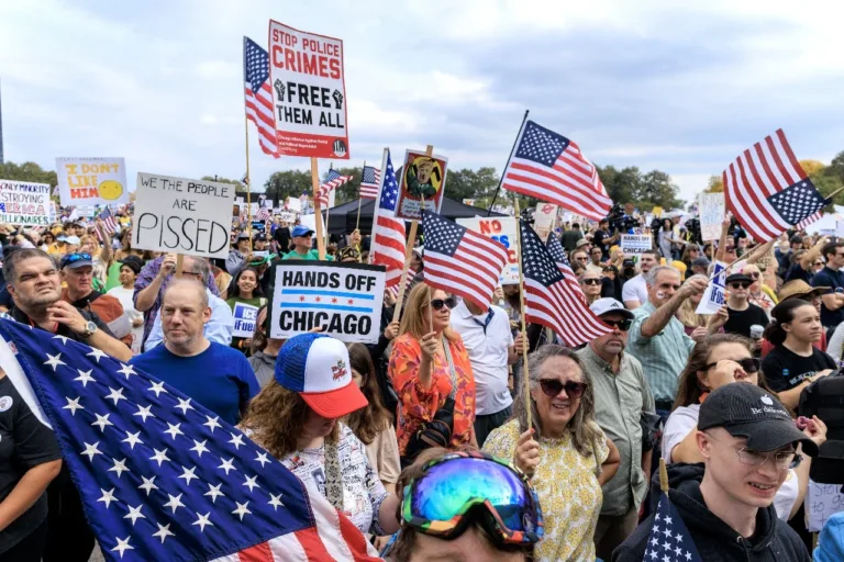 Protesta "No Kings"en Estados Unidos en contra de la Administración Trump.