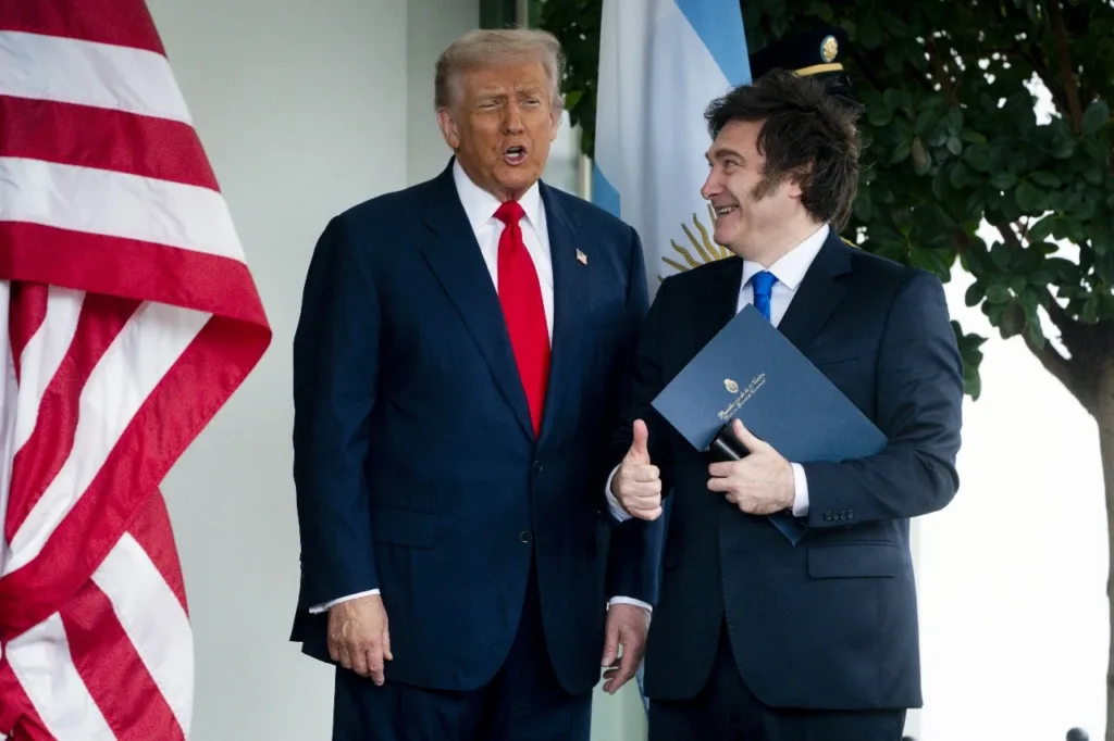 Donald Trump, presidente de Estados Unidos, junto a Javier Milei, presidente de Argentina, en la Casa Blanca