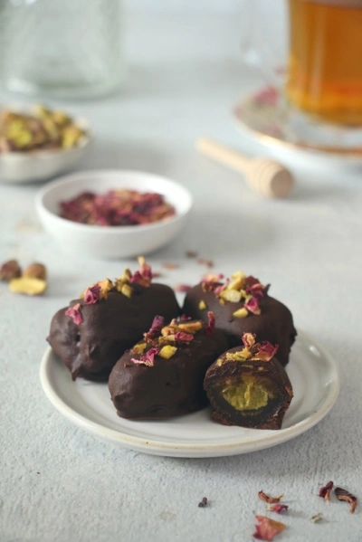 postre endulzado con ázucar de dátil 