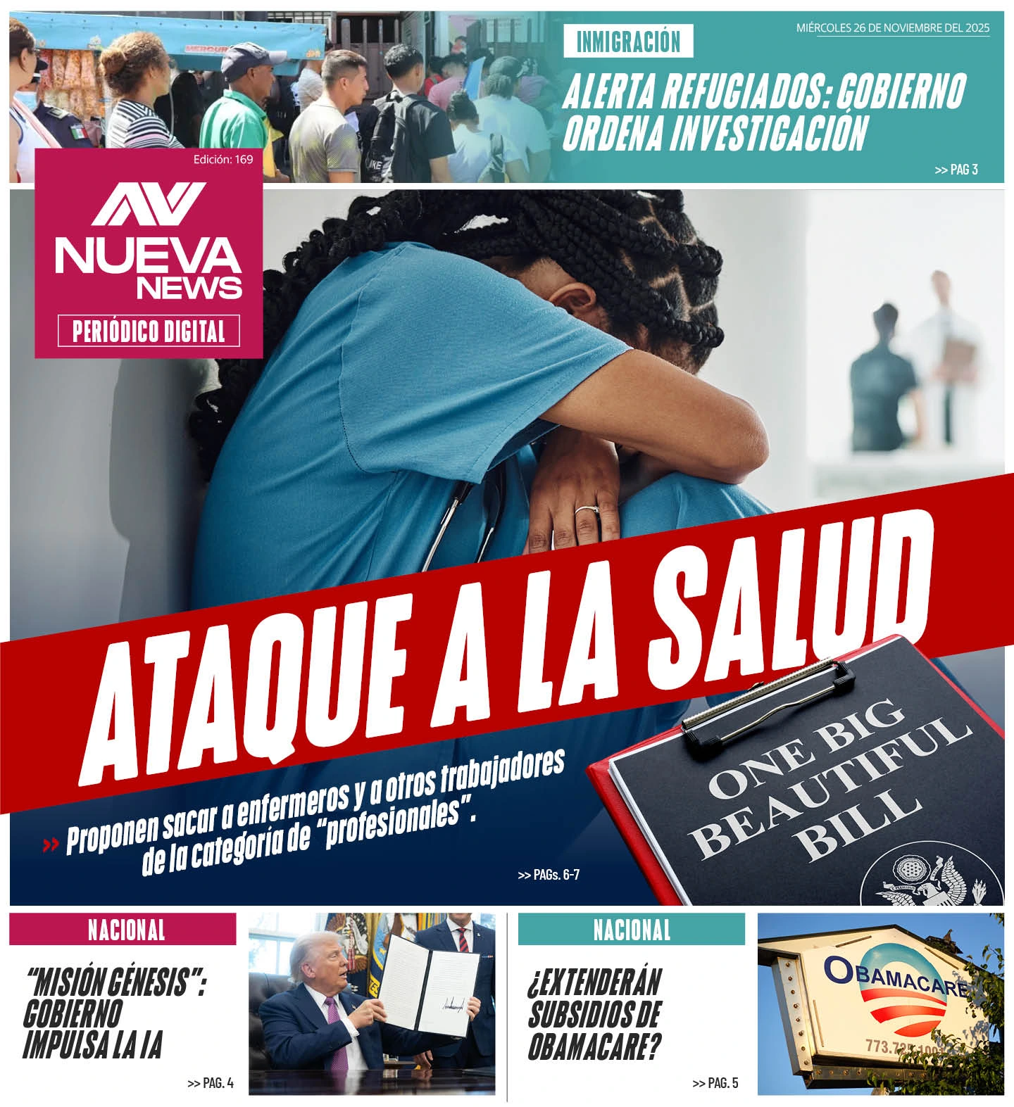 EN PORTADA: ATAQUE A LA SALUD Proponen sacar a enfermeros y a otros trabajadores de la categoría de 
