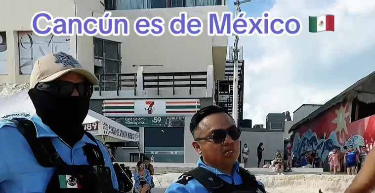Prohíben a turista tener la bandera de México en Cancún