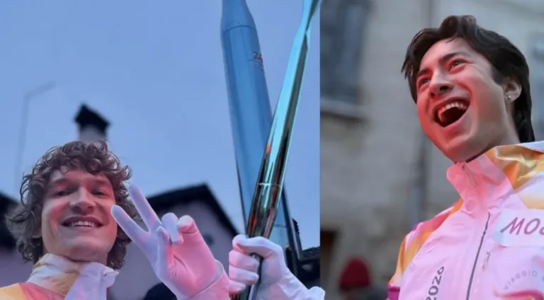 Las estrellas de 'Heated Rivalry' llevan la antorcha olímpica