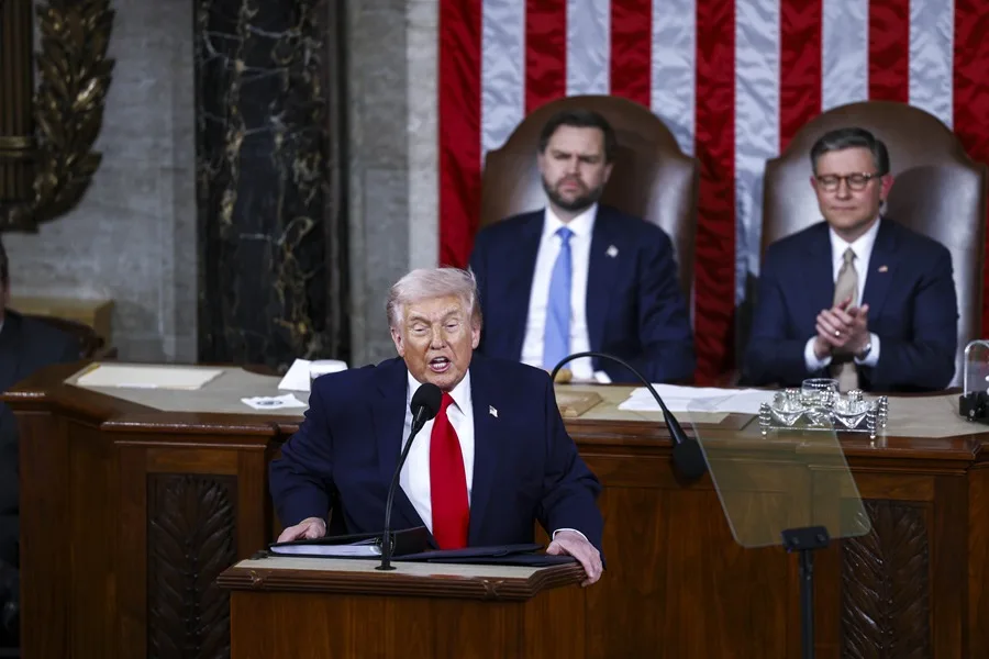 Trump dice que aranceles no quieren aval del Congreso en Discurso del Estado de la Unión