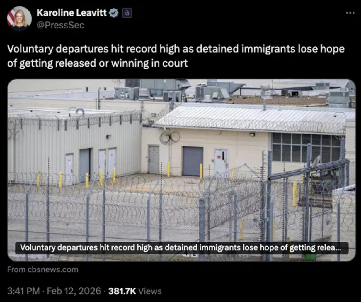 Karoline Leavitt celebra que los inmigrantes 'pierdan la esperanza'