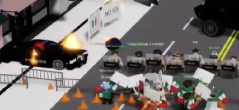 Jugadores de Roblox recrean operativos migratorios