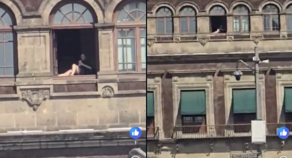 desmienten foto de mujer bronceándose en Palacio Nacional