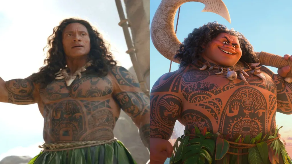 Critican el look de 'La Roca' como Maui en 'Moana'