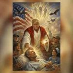 Imagen aparentemente creada por inteligencia artificial en la que muestra al presidente de EE.UU. , Donald Trump encarnando en la figura de Jesucristo. EFE/ Donald Trump Via Truth Social
