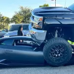 Una mujer arrolló con su camioneta a un Lamborghini en Florida