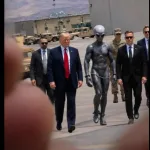 Trump sube foto IA con un alien esposado