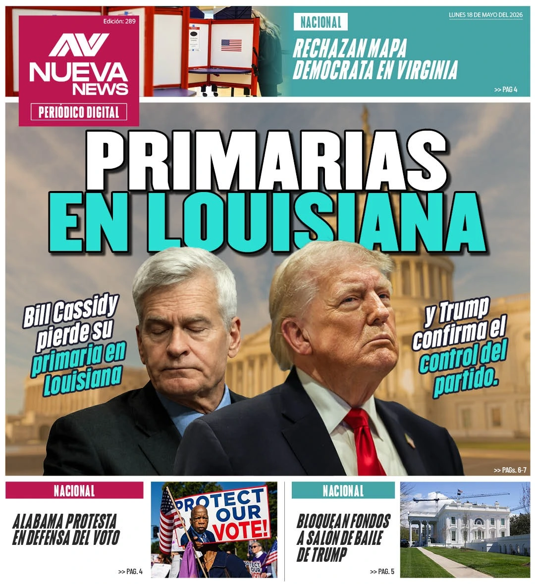 EN PORTADA: PRIMARIAS EN LOUISIANA